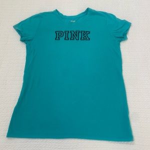 Victoria’s Secret Pink teal tee shirt